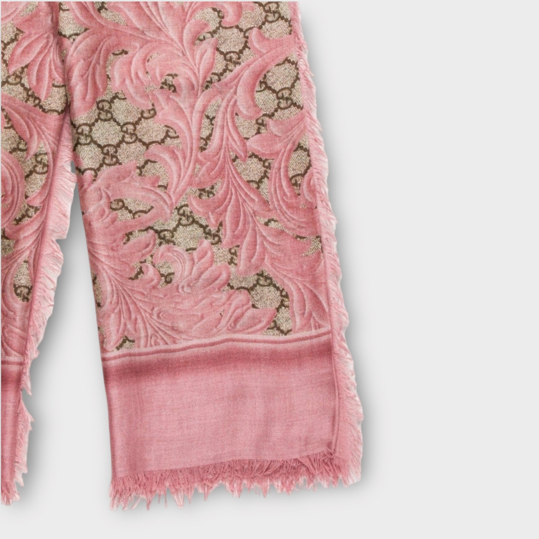 Gucci Scarf Shawl Pink “Big Arabesque”