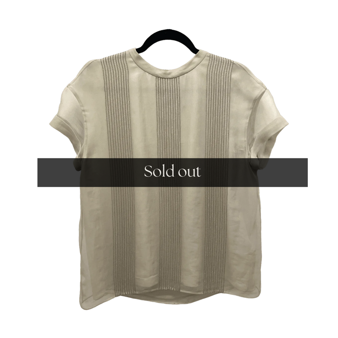 Brunello Cucinelli Silk Short Sleeve Top