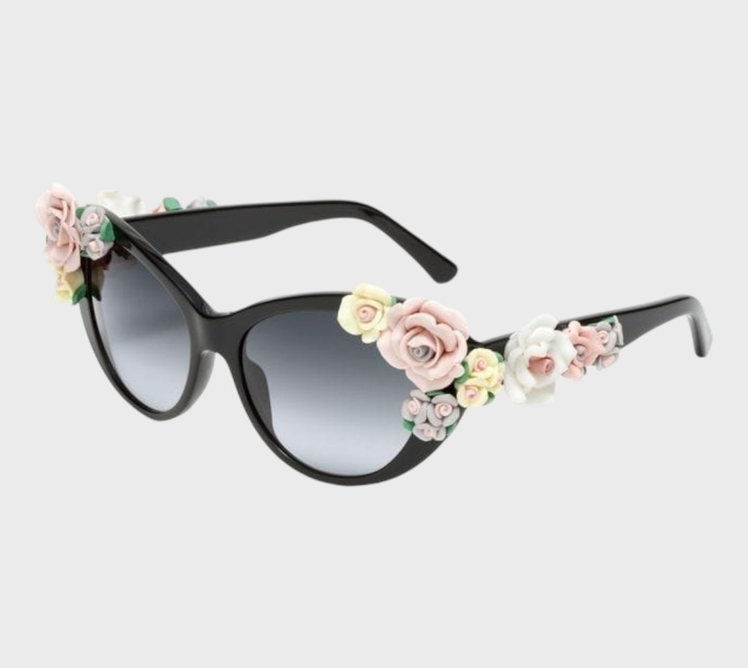 Dolce & Gabbana
Women's Oversized Floral Cat Eye Sunglasses