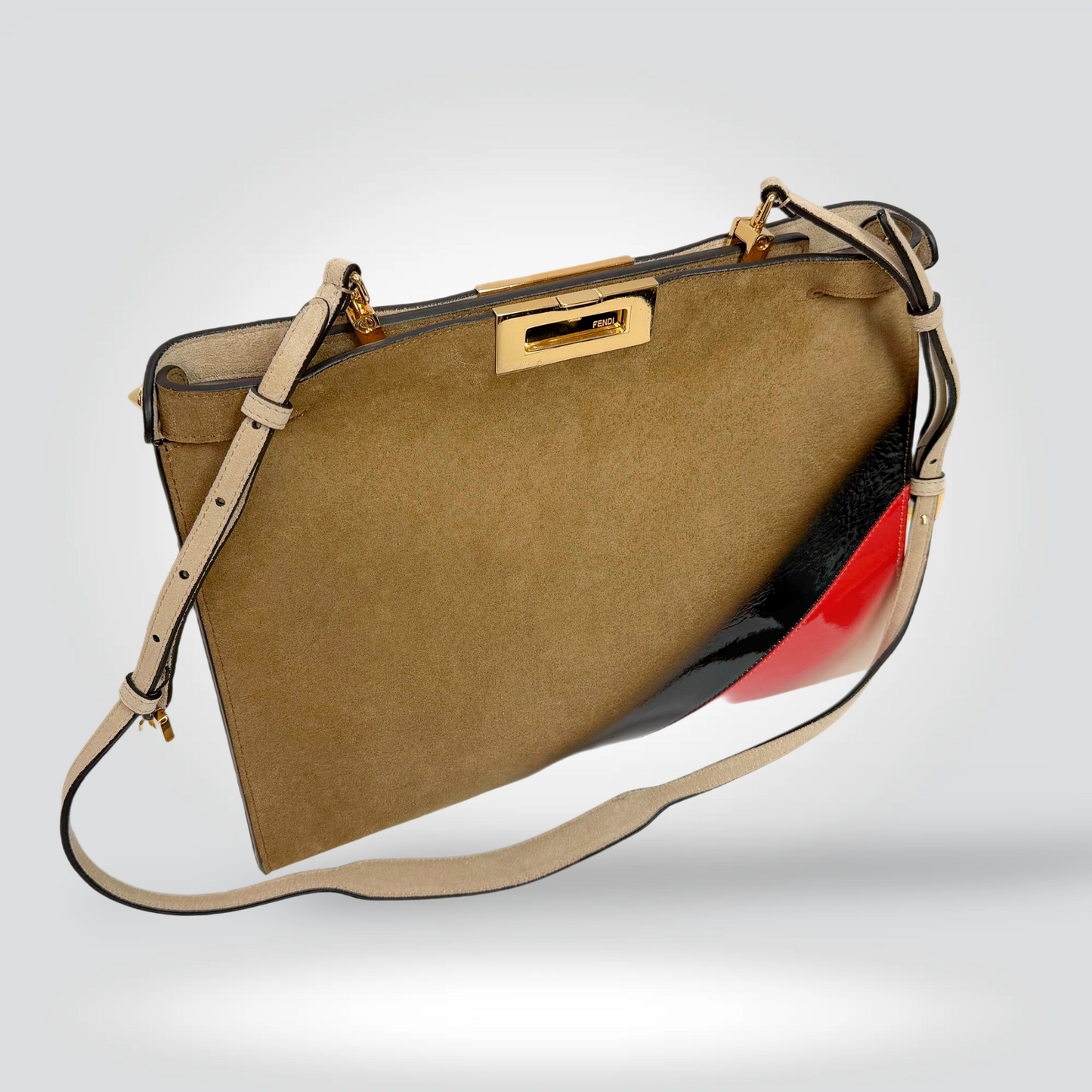 Fendi Peakaboo  Clutch Color Block Gold Hardware — Very Good | Style Reissue Vancouver