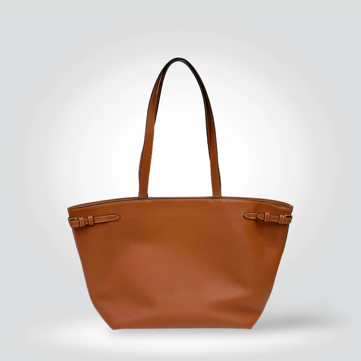 Pre-Owned Céline Triomphe Cabas Tote Bag Tan Cognac Smooth Leather Embossed Logo — Excelent | Style Reissue Vancouver
