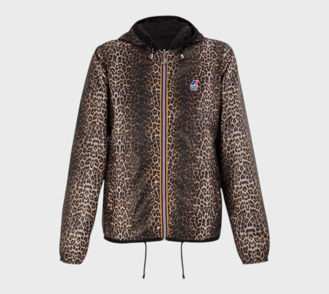 Kway x Maje Leopard 
Reversible black/leopard Jacket