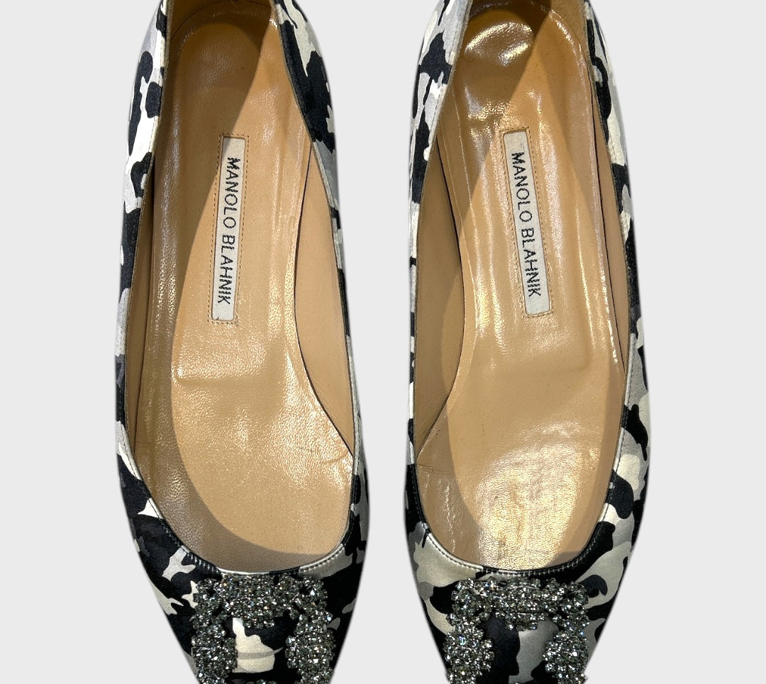 Manolo Blahnik camo Ballerina Flats size 38