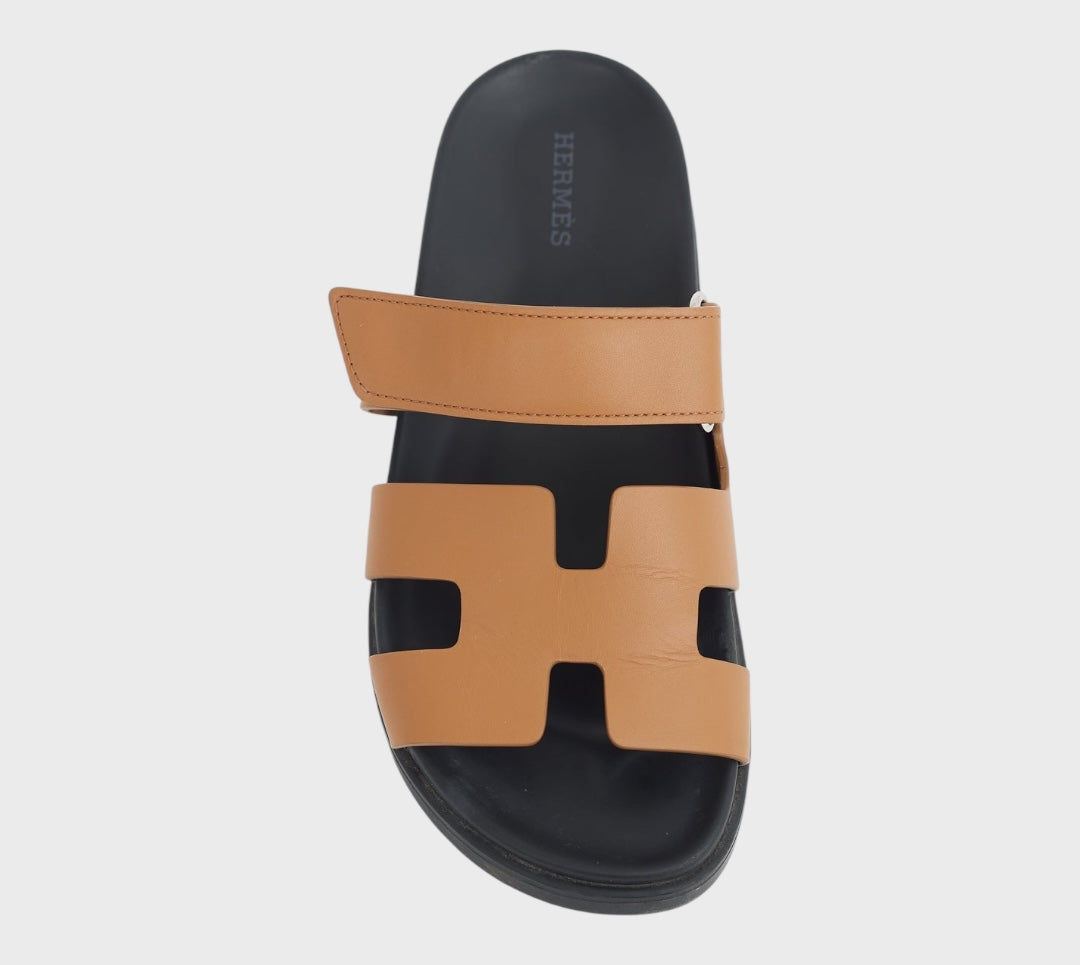 Hermès Chypre leather sandals size 39