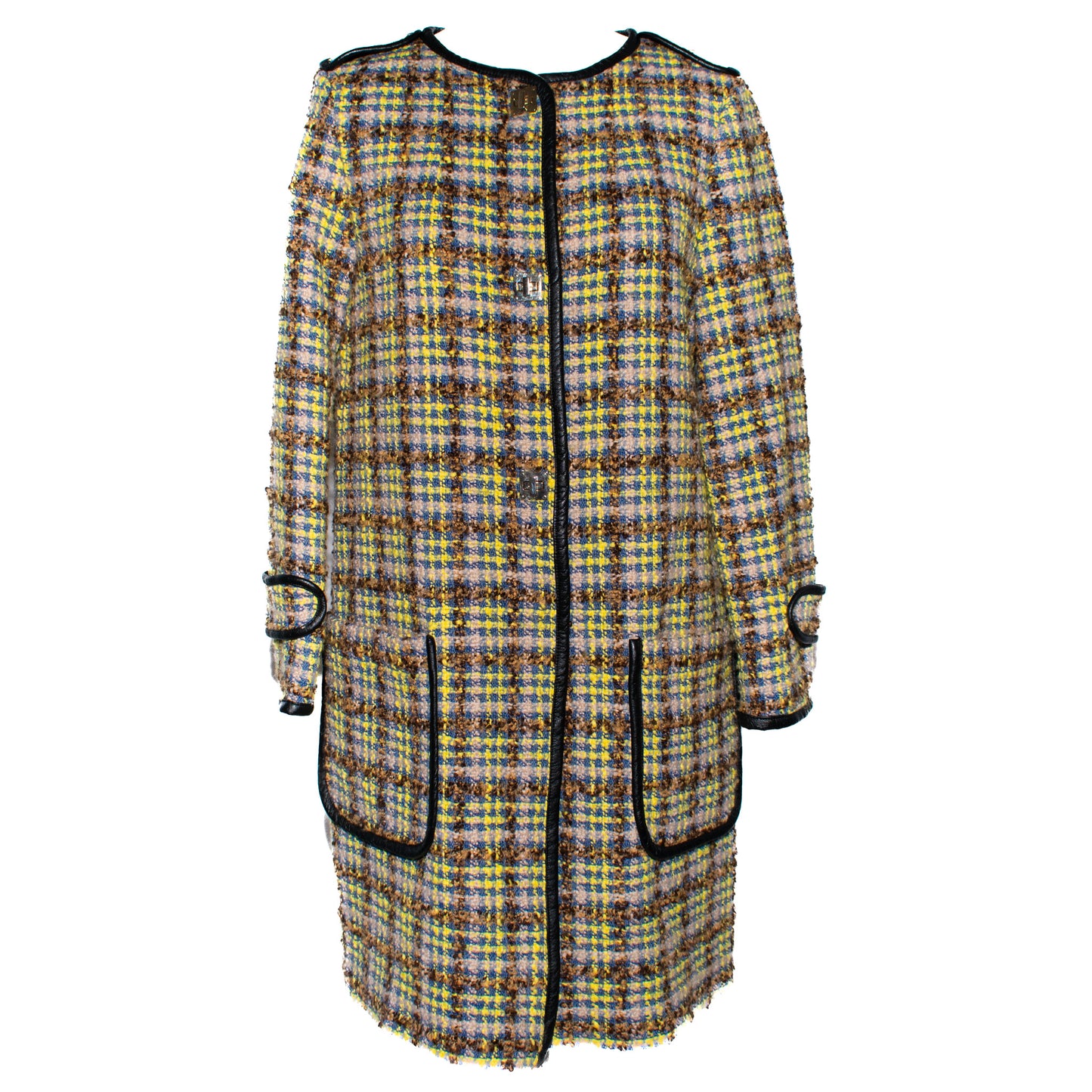 Pre-Owned iBlues Tweed Midi Coat (4)