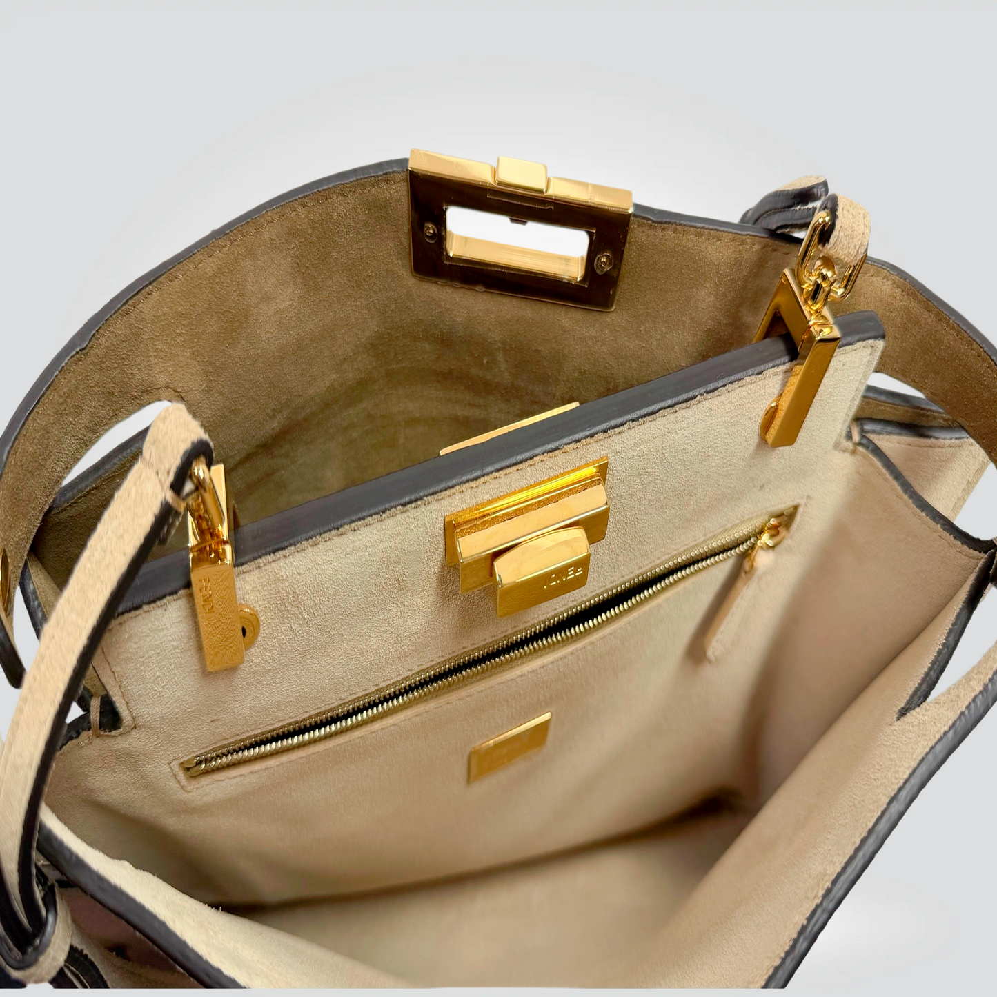 Fendi Peakaboo  Clutch Color Block Gold Hardware — Very Good | Style Reissue Vancouver
