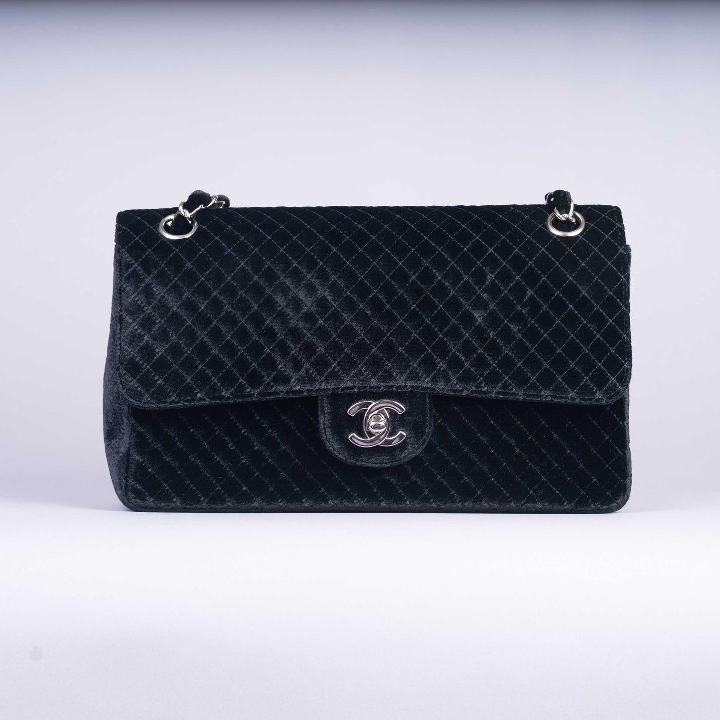 Pre-Owned Chanel Quilted Velvet Flap Bag
