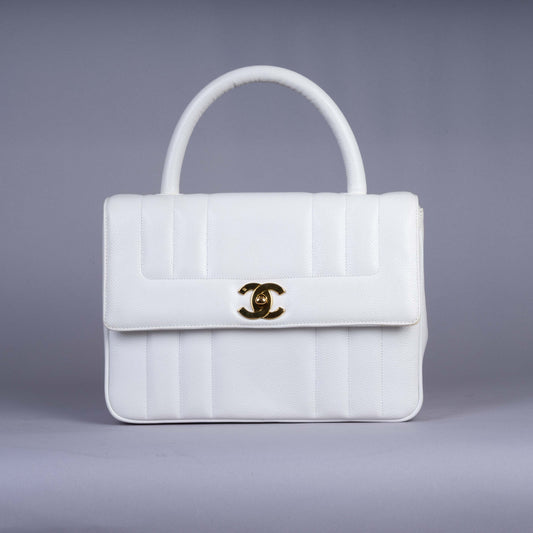 Pre-Owned Vintage Chanel Kelly Handbag with 24K Gold Plating