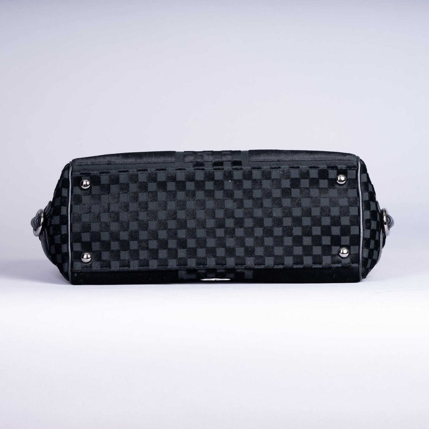 Pre-Owned Chanel Quilted Checkered Velvet Flap Shoulder Bag