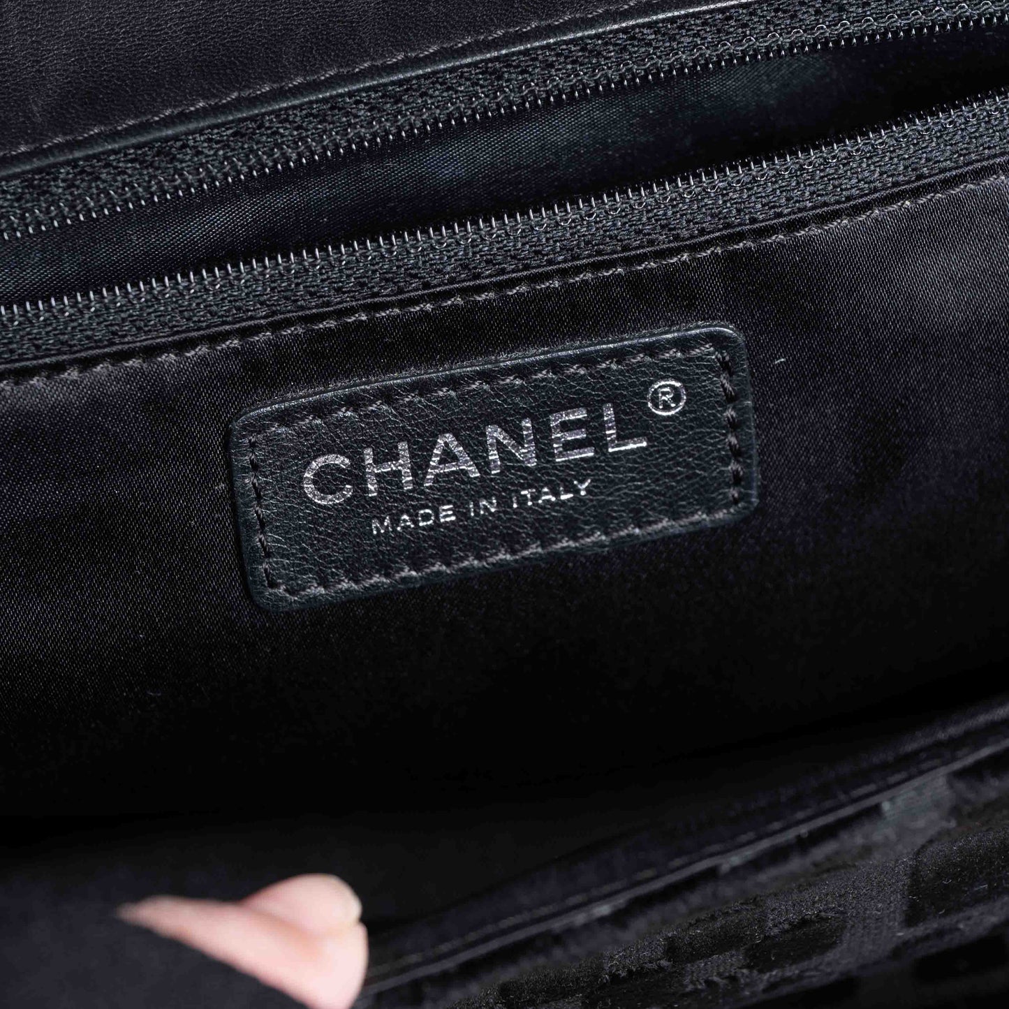 Pre-Owned Chanel Quilted Checkered Velvet Flap Shoulder Bag