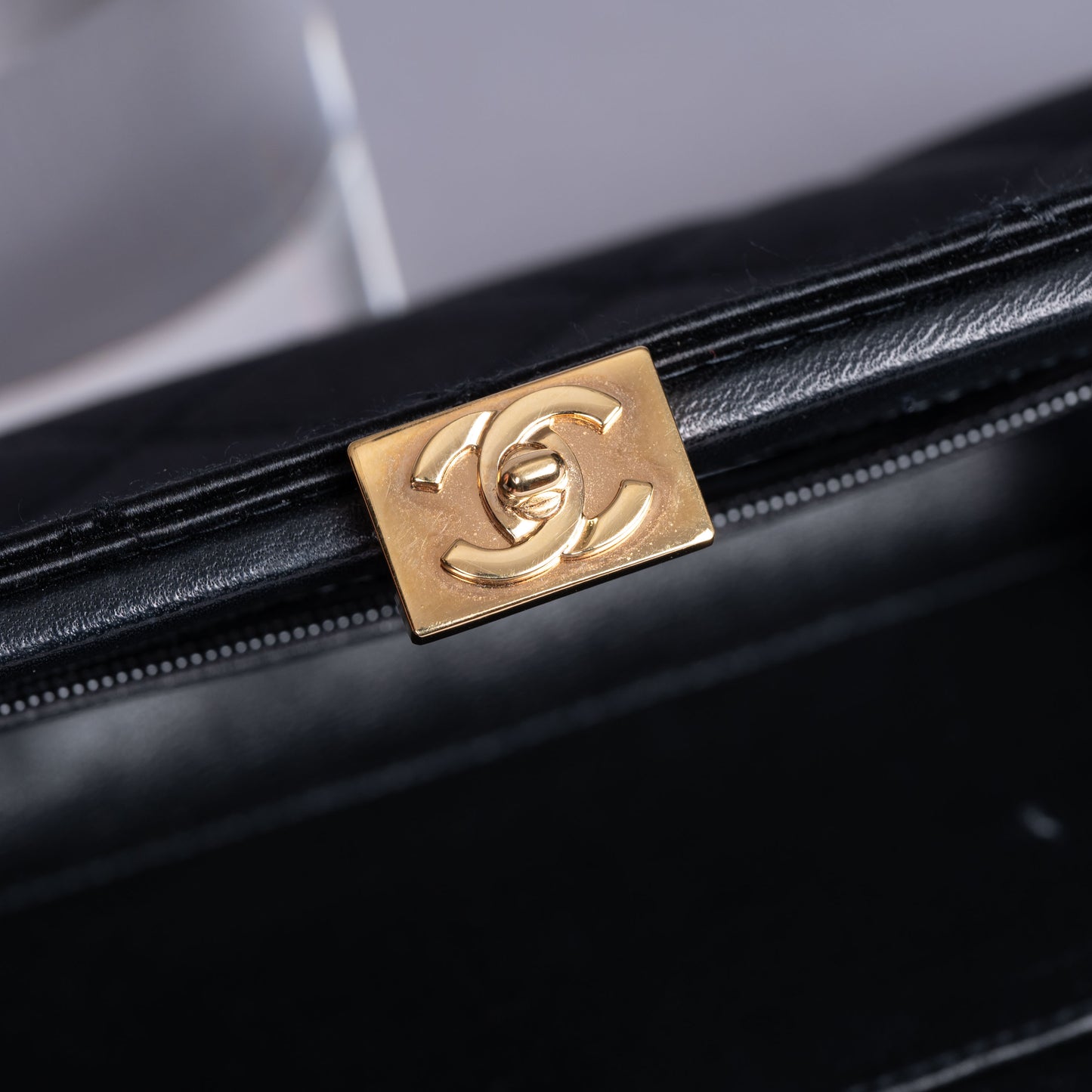 Pre-Owned Chanel Satin Clutch with 24K Gold Plating