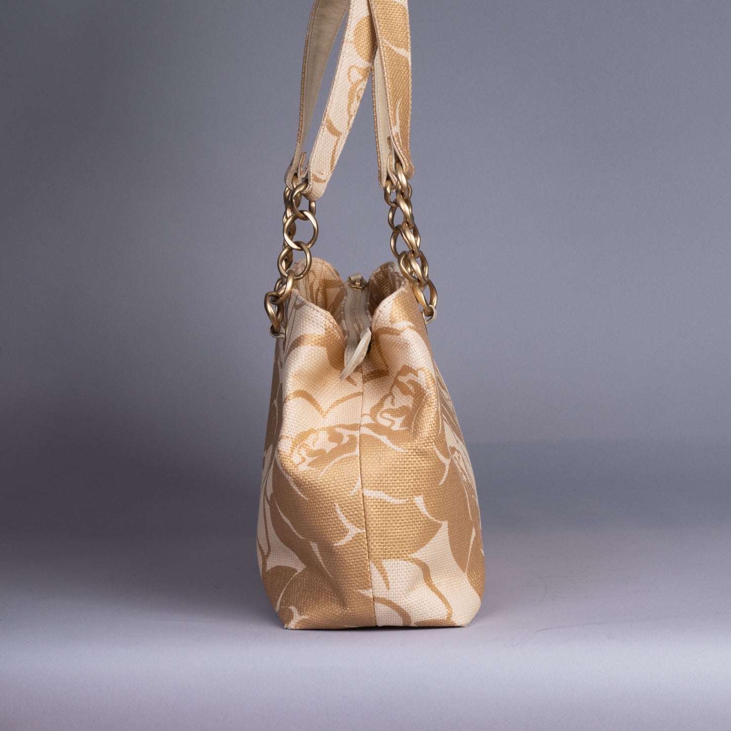 Pre-Owned Chanel Camellia Jacquard Shoulder Bag