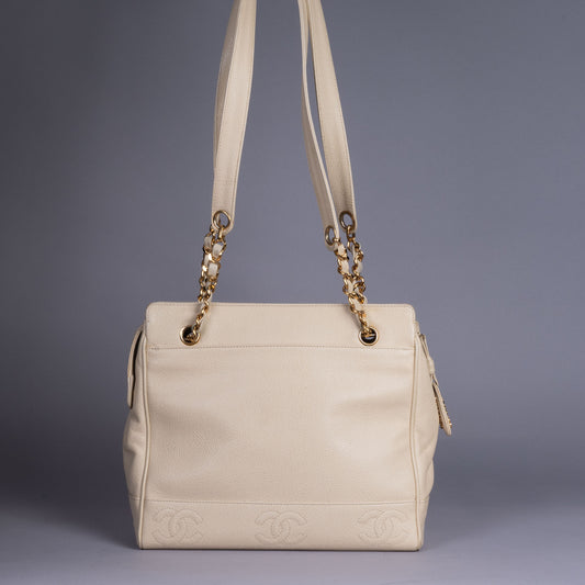 Pre-Owned Chanel Caviar Leather Tote Bag