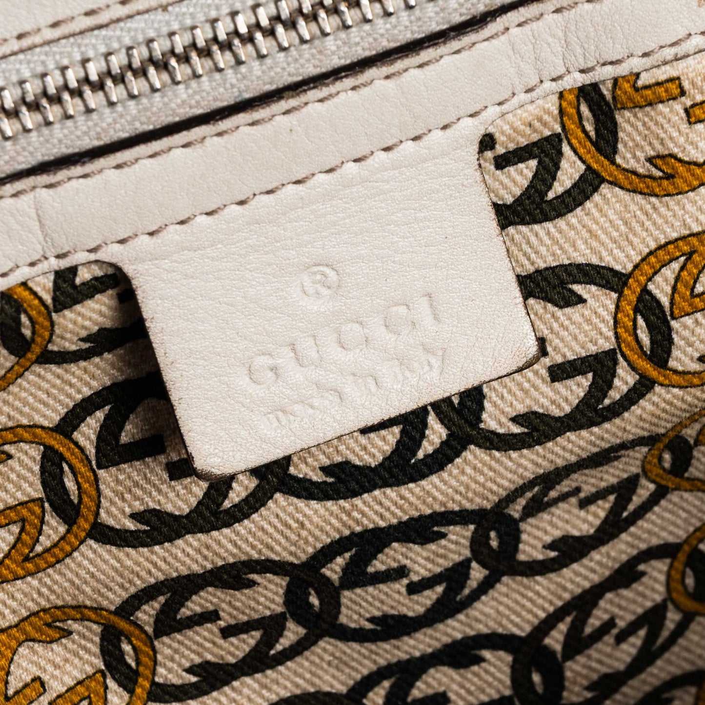 Pre-Owned GUCCI Python Brit Tote Bag