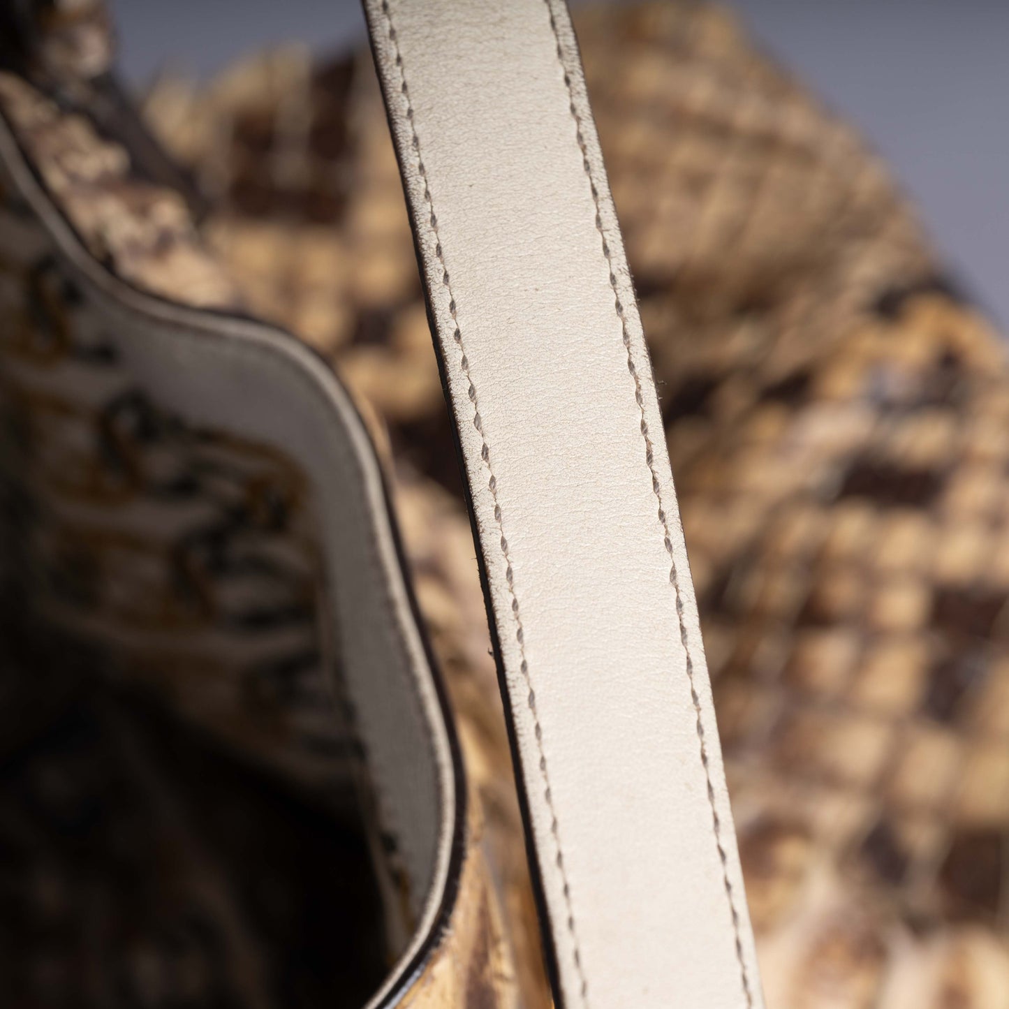 Pre-Owned GUCCI Python Brit Tote Bag