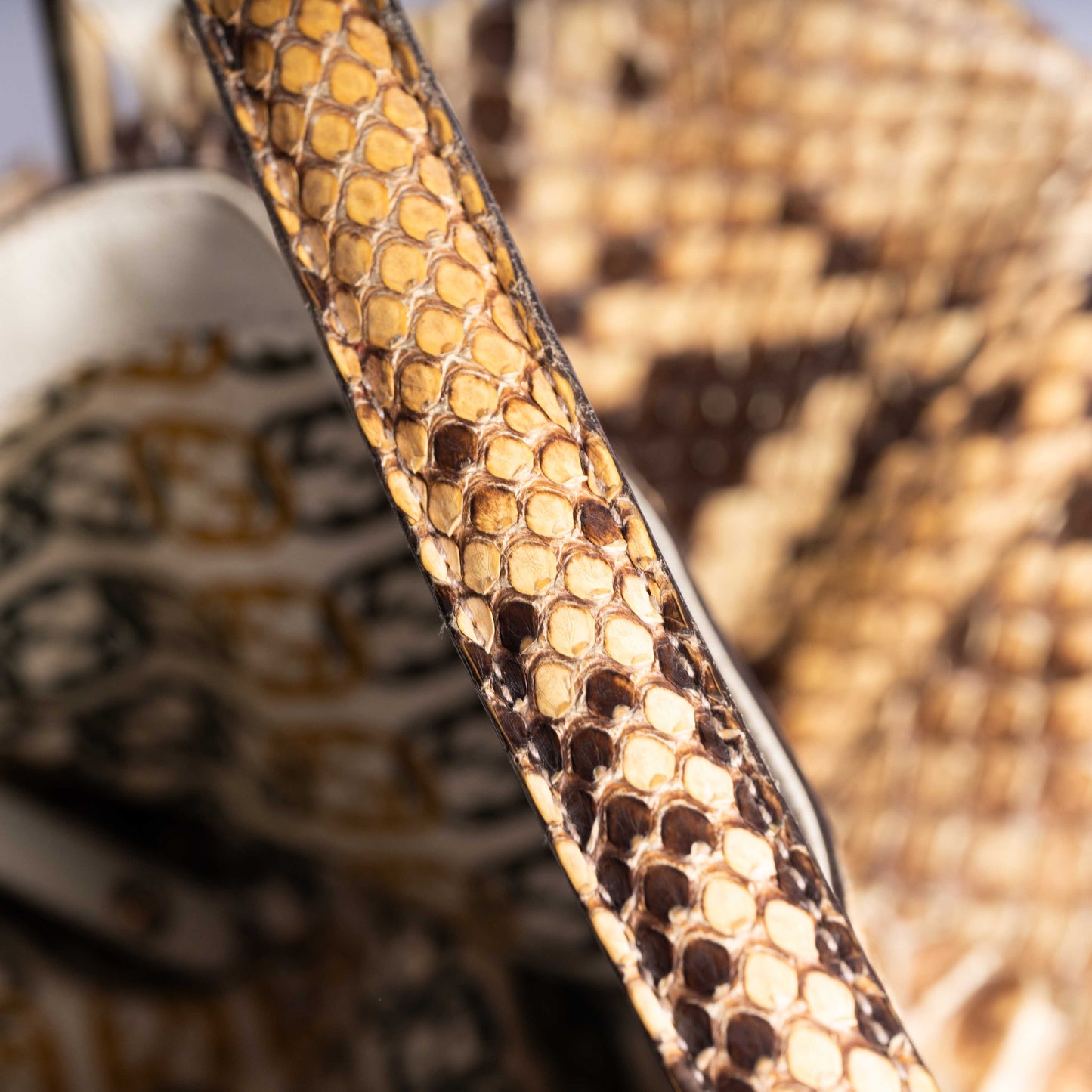 Pre-Owned GUCCI Python Brit Tote Bag