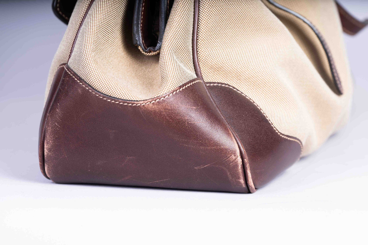 Pre-Owned Prada Canvas Bowler Shoulder Bag