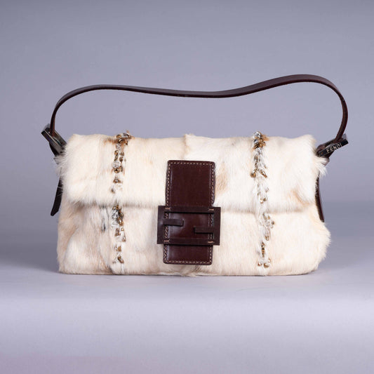 Pre-Owned Vintage Fendi Pony Baguette Shoulder Bag