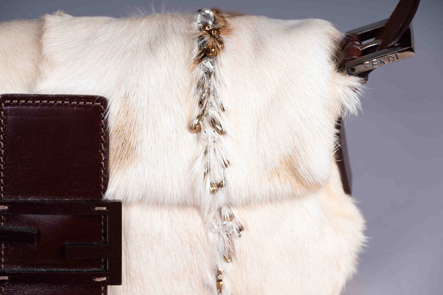 Pre-Owned Vintage Fendi Pony Baguette Shoulder Bag