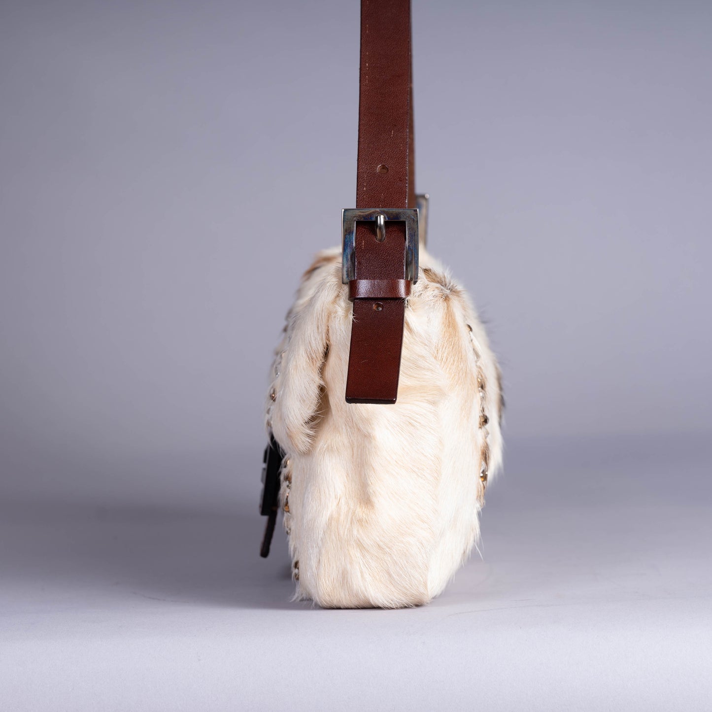 Pre-Owned Vintage Fendi Pony Baguette Shoulder Bag