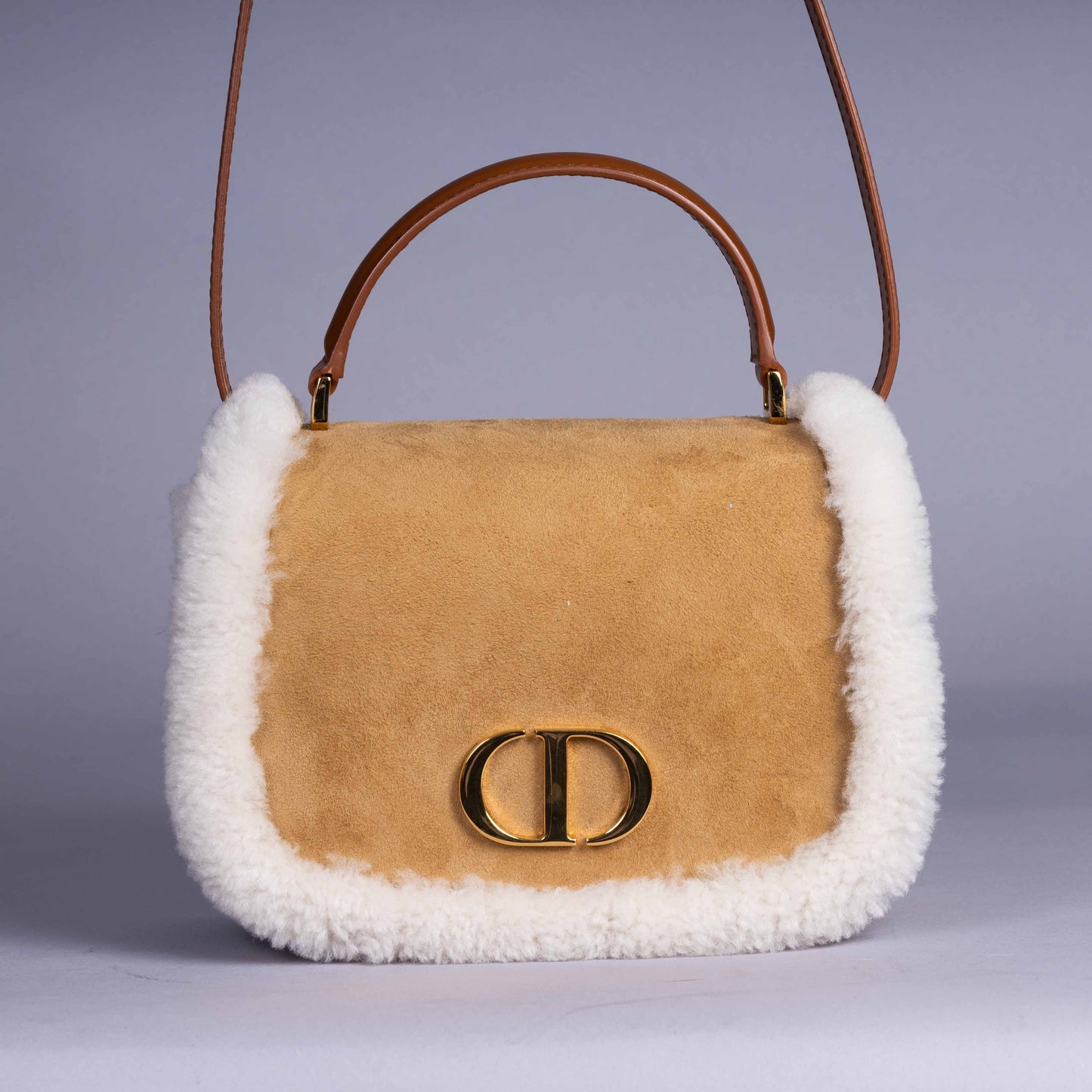 Pre-Owned Christian Dior Bobby Shearling Crossbody Bag