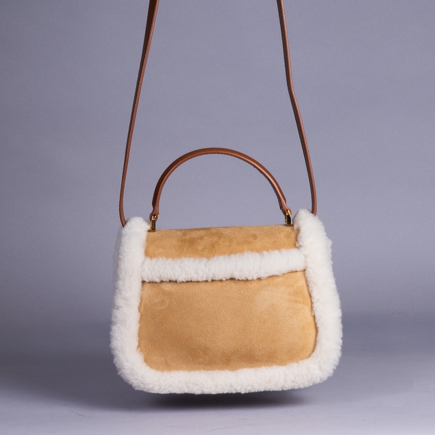 Pre-Owned Christian Dior Bobby Shearling Crossbody Bag