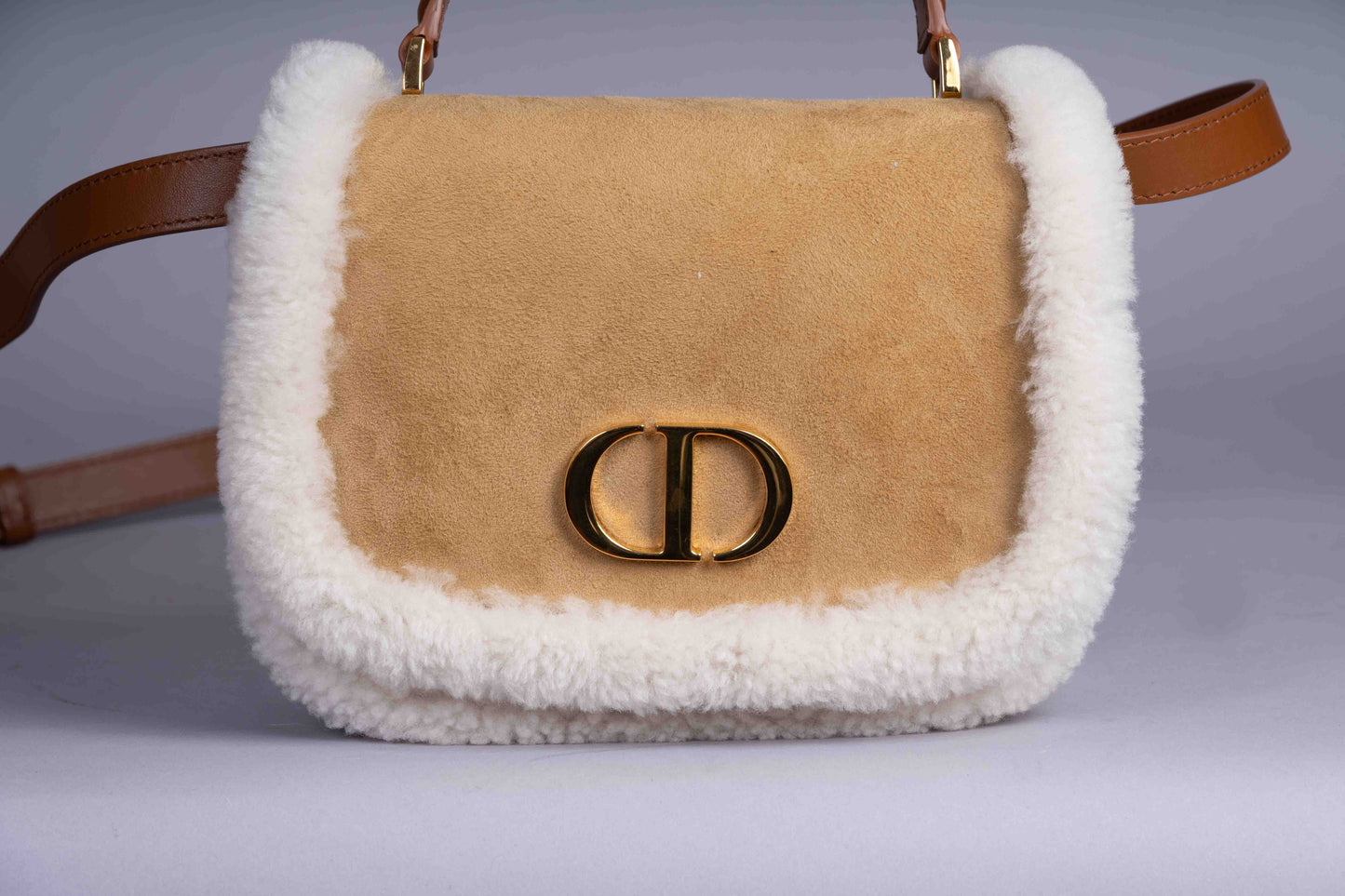 Pre-Owned Christian Dior Bobby Shearling Crossbody Bag