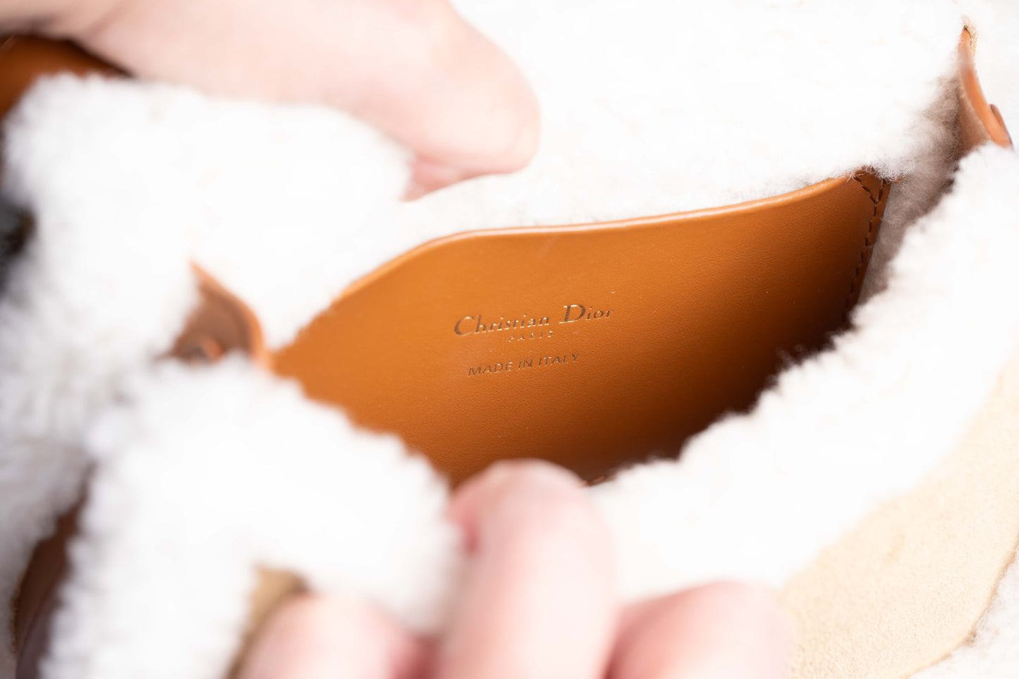 Pre-Owned Christian Dior Bobby Shearling Crossbody Bag