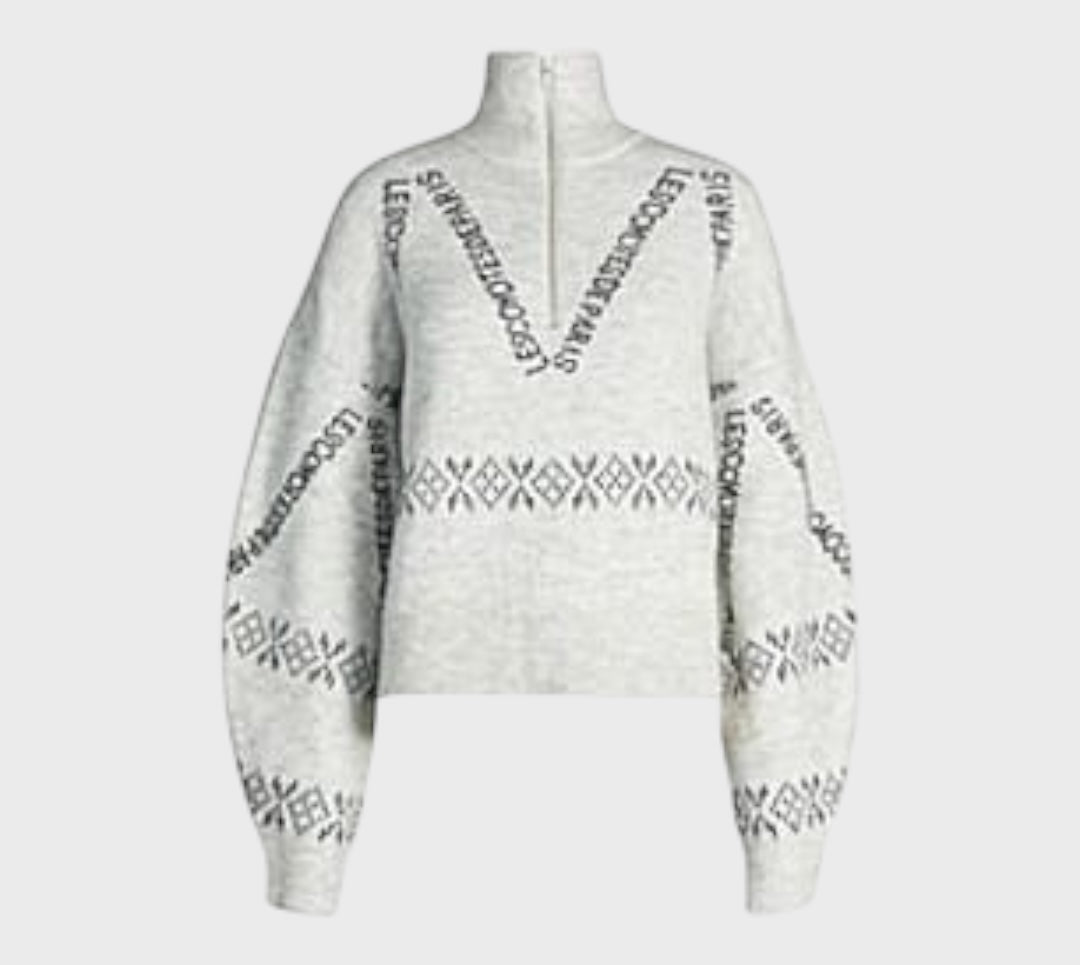 LES COYOTES DE PARIS
Olivia Patterned Woven Jumper In Off White size S