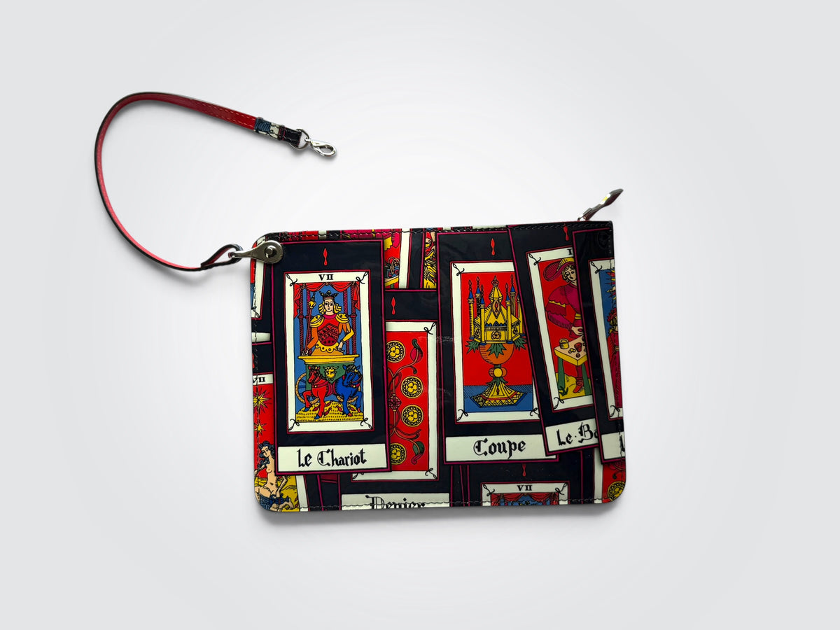Pre-Owned Christian Louboutin Small Cabata Tarot Patent Leather Tote – Multicoloured Tarot de Marseille Print