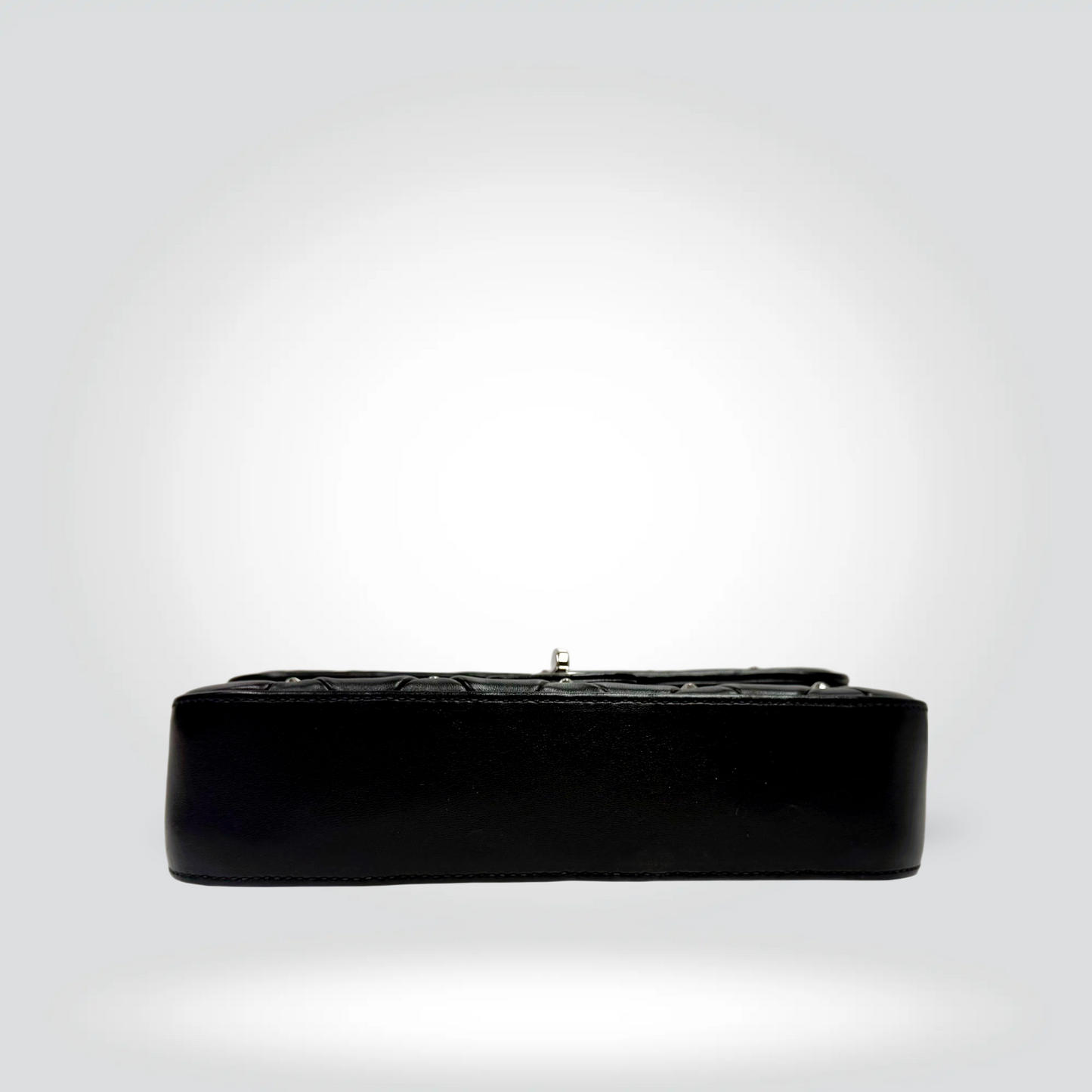 Miu Miu Quilted Leather Studded Flap Bag Black Silver Dome Studs Chain Strap — Excellent | Style Reissue Vancouver