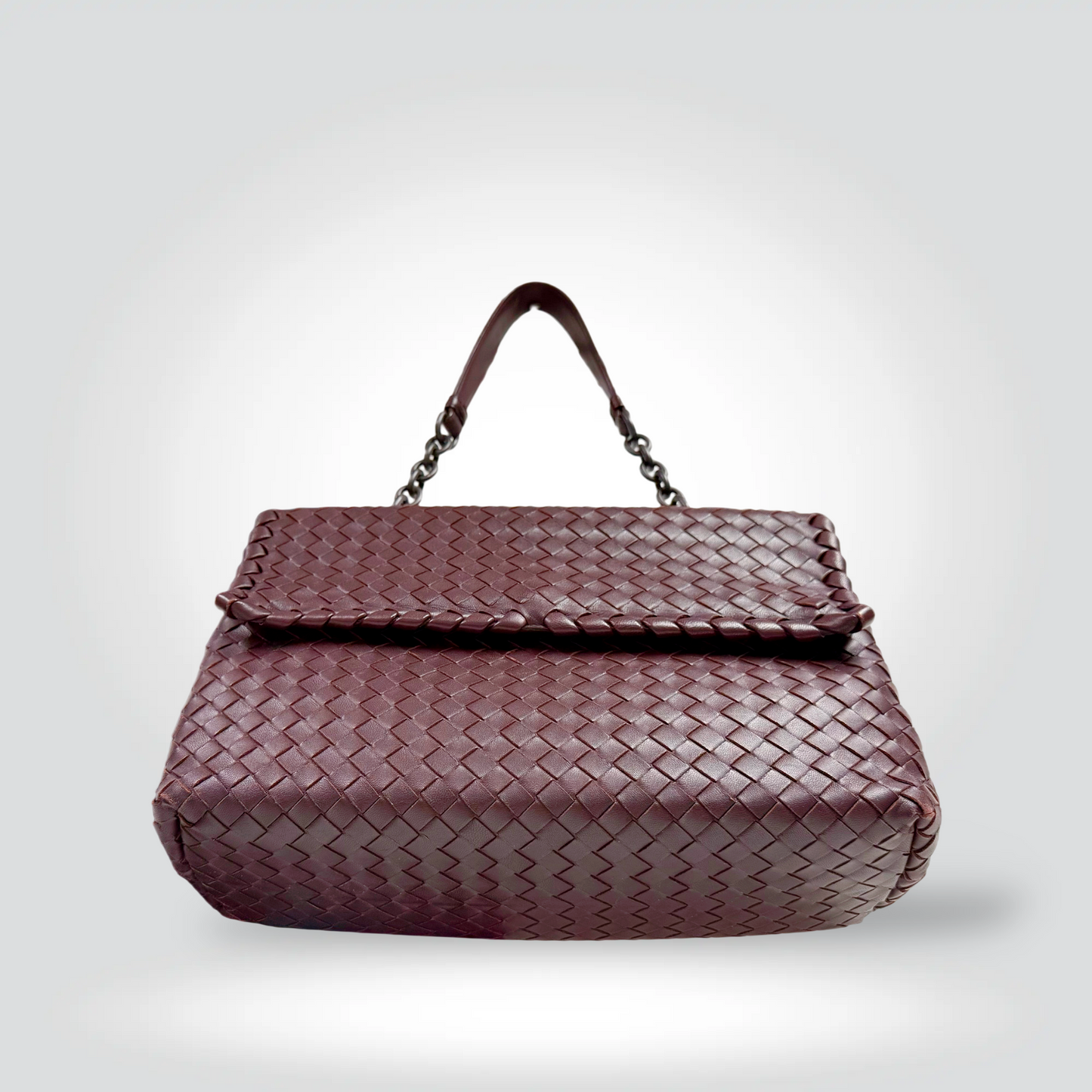 Bottega Veneta Olimpia Intrecciato Woven Leather Bag Burgundy Oxblood —Good Style Reissue Vancouver