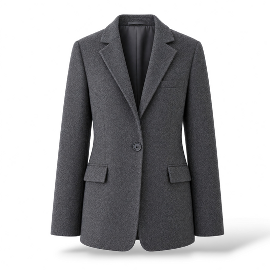 F/W 2021 Dark Grey Raw Cut Ragged Blazer