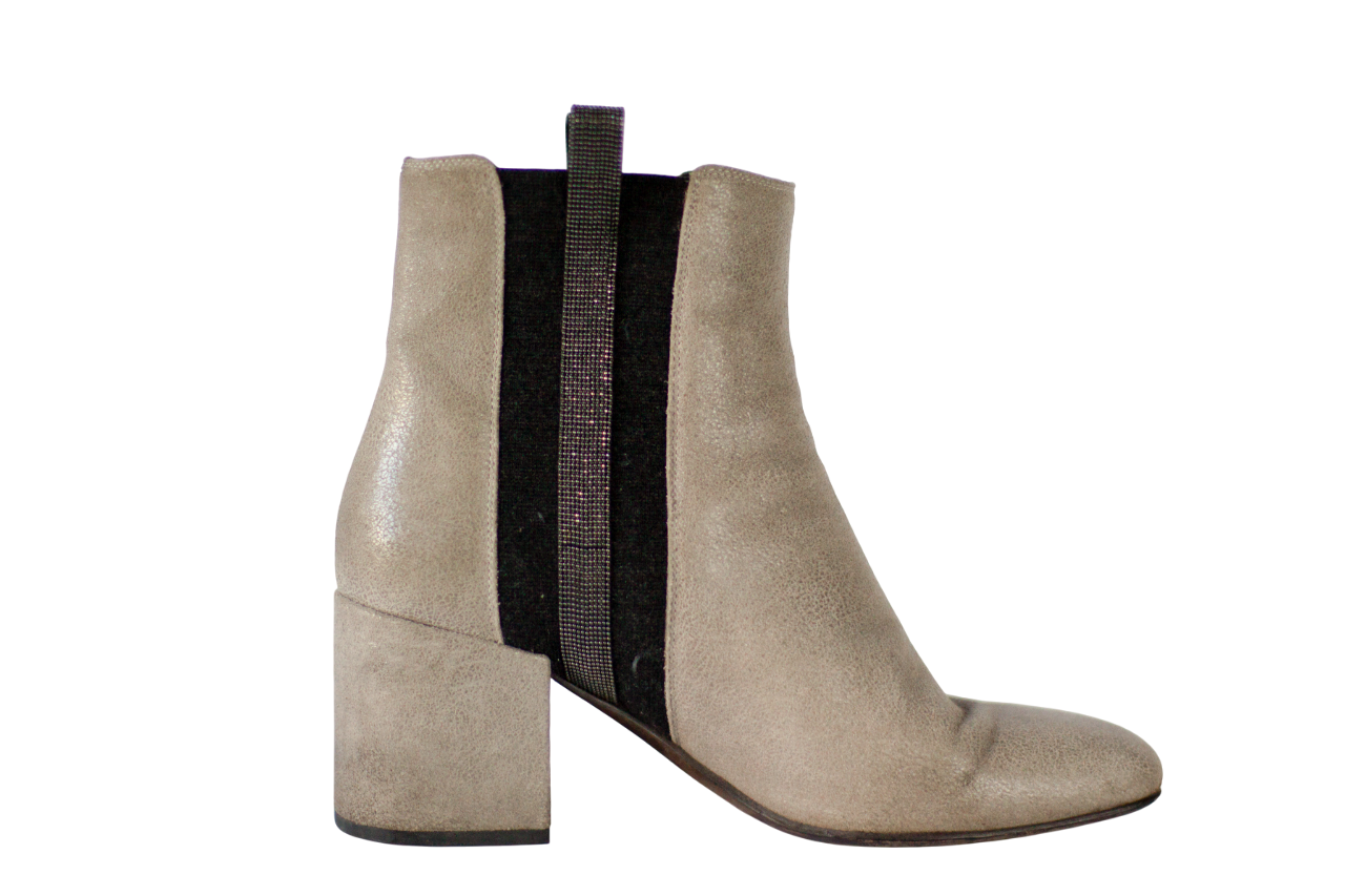 Pre-Owned Brunello Cucinell Leather Boots (37)