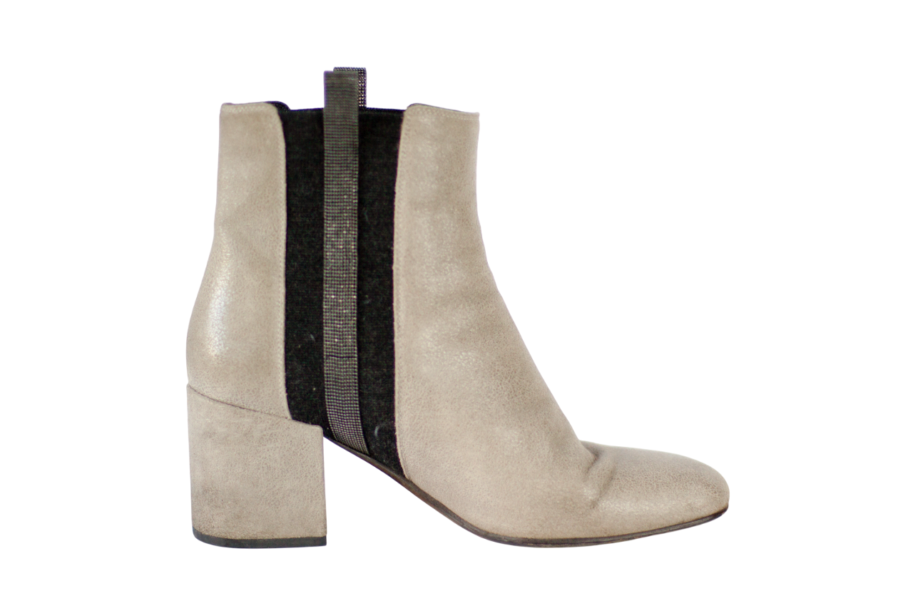 Pre-Owned Brunello Cucinell Leather Boots (37)