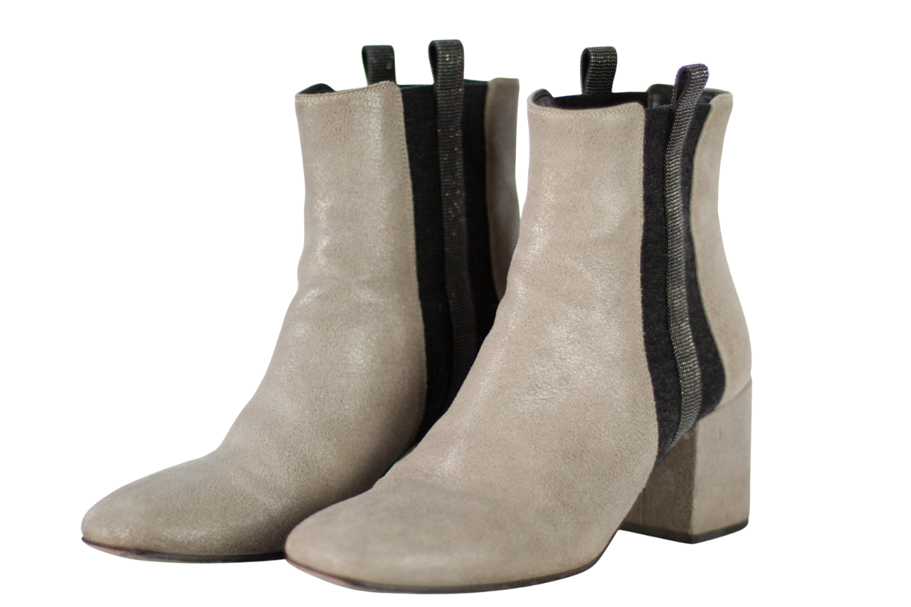 Pre-Owned Brunello Cucinell Leather Boots (37)