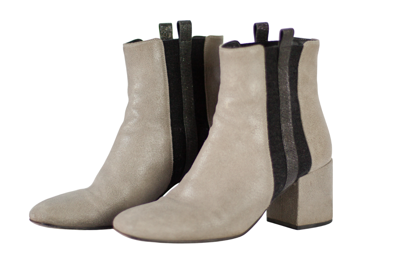 Pre-Owned Brunello Cucinell Leather Boots (37)