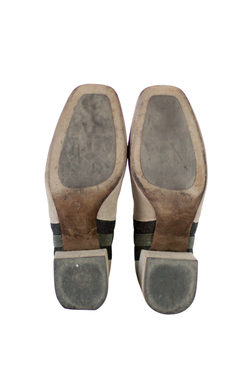 Pre-Owned Brunello Cucinell Leather Boots (37)