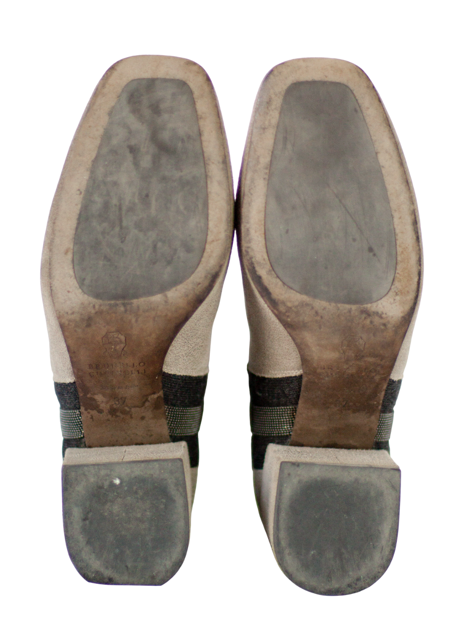 Pre-Owned Brunello Cucinell Leather Boots (37)
