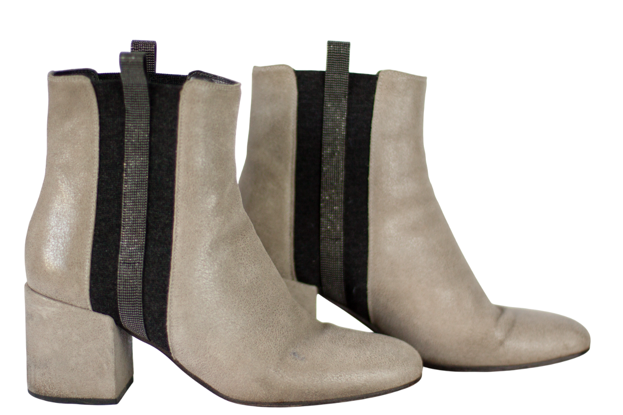 Pre-Owned Brunello Cucinell Leather Boots (37)