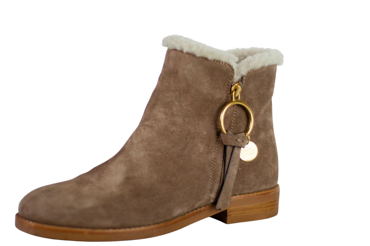 Pre-Owned See by Chloe Louise Shearling Boots (38.5)