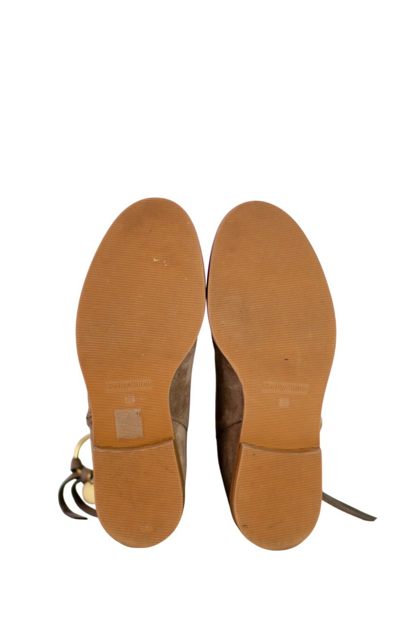 Pre-Owned See by Chloe Louise Shearling Boots (38.5)