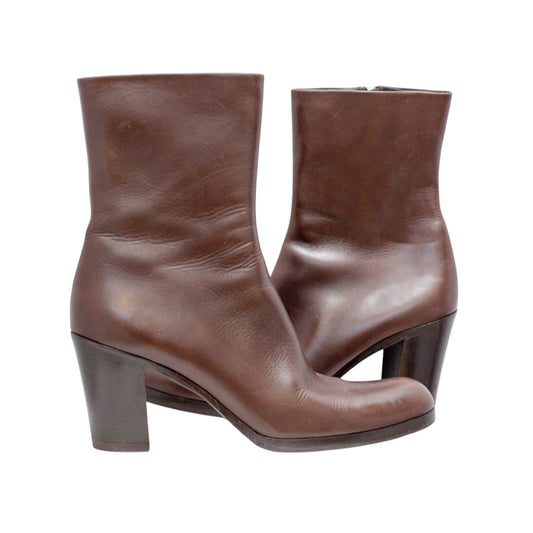 Pre-Owned Jil Sander Leather Ankle Boots (41)