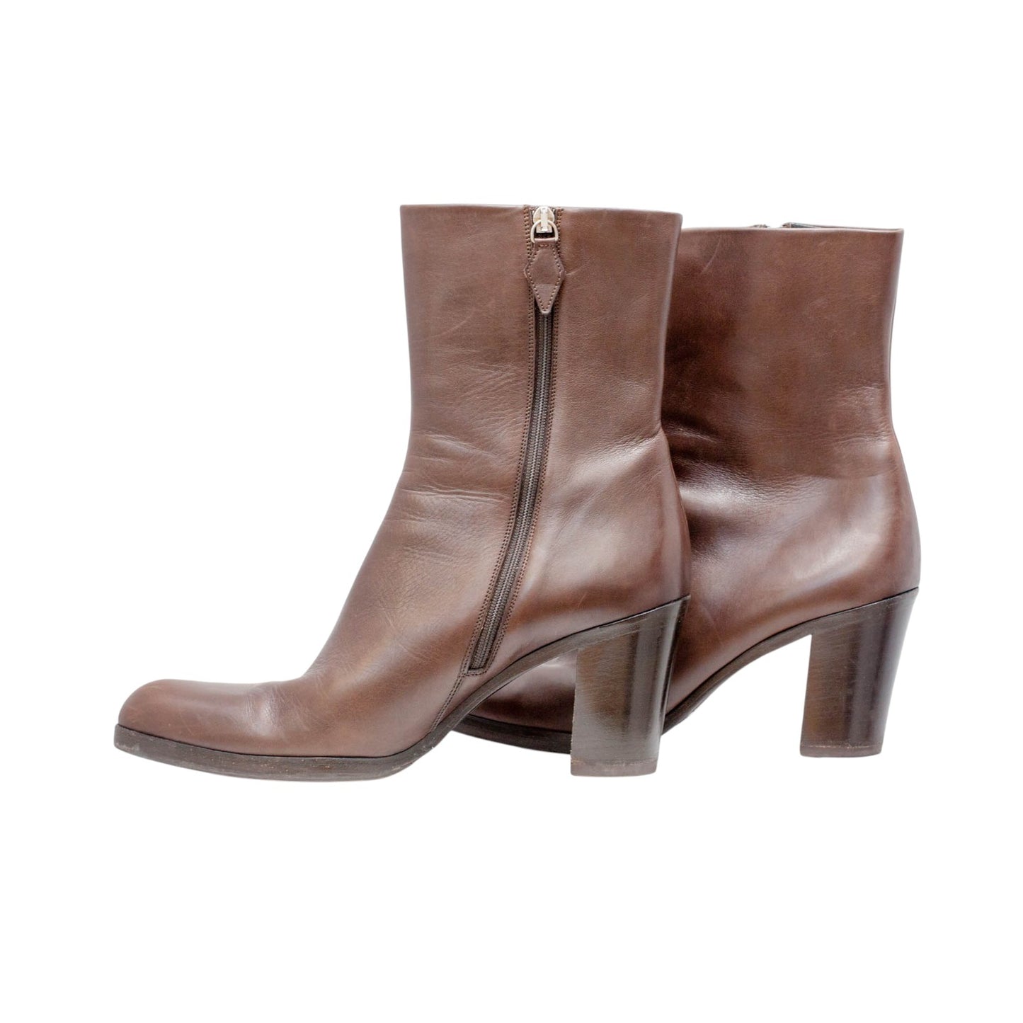 Pre-Owned Jil Sander Leather Ankle Boots (41)