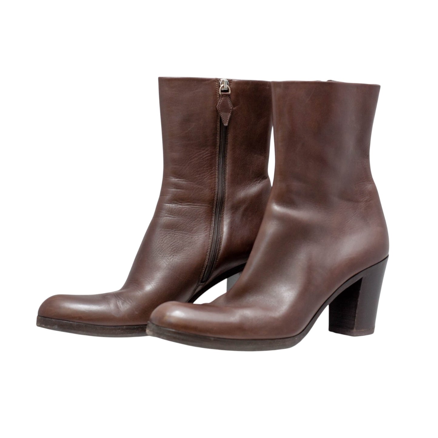 Pre-Owned Jil Sander Leather Ankle Boots (41)