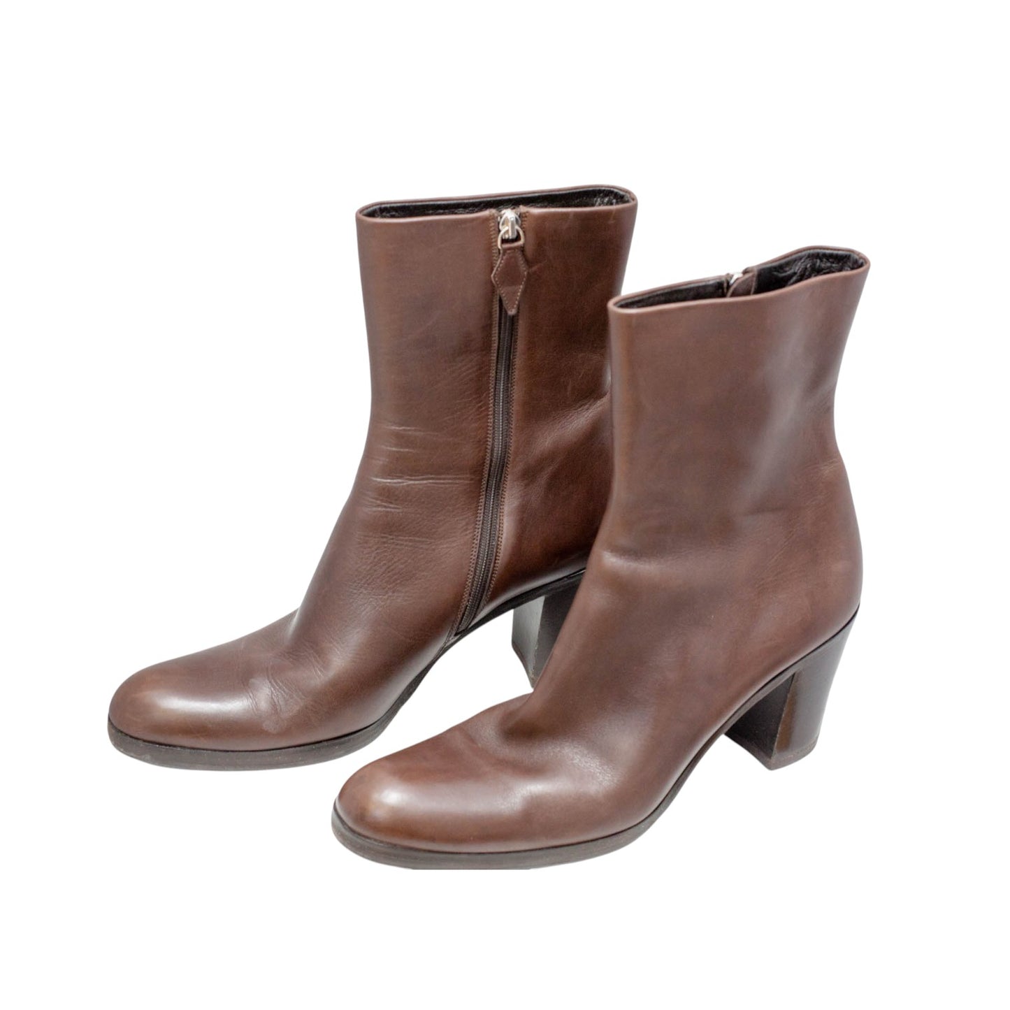 Pre-Owned Jil Sander Leather Ankle Boots (41)