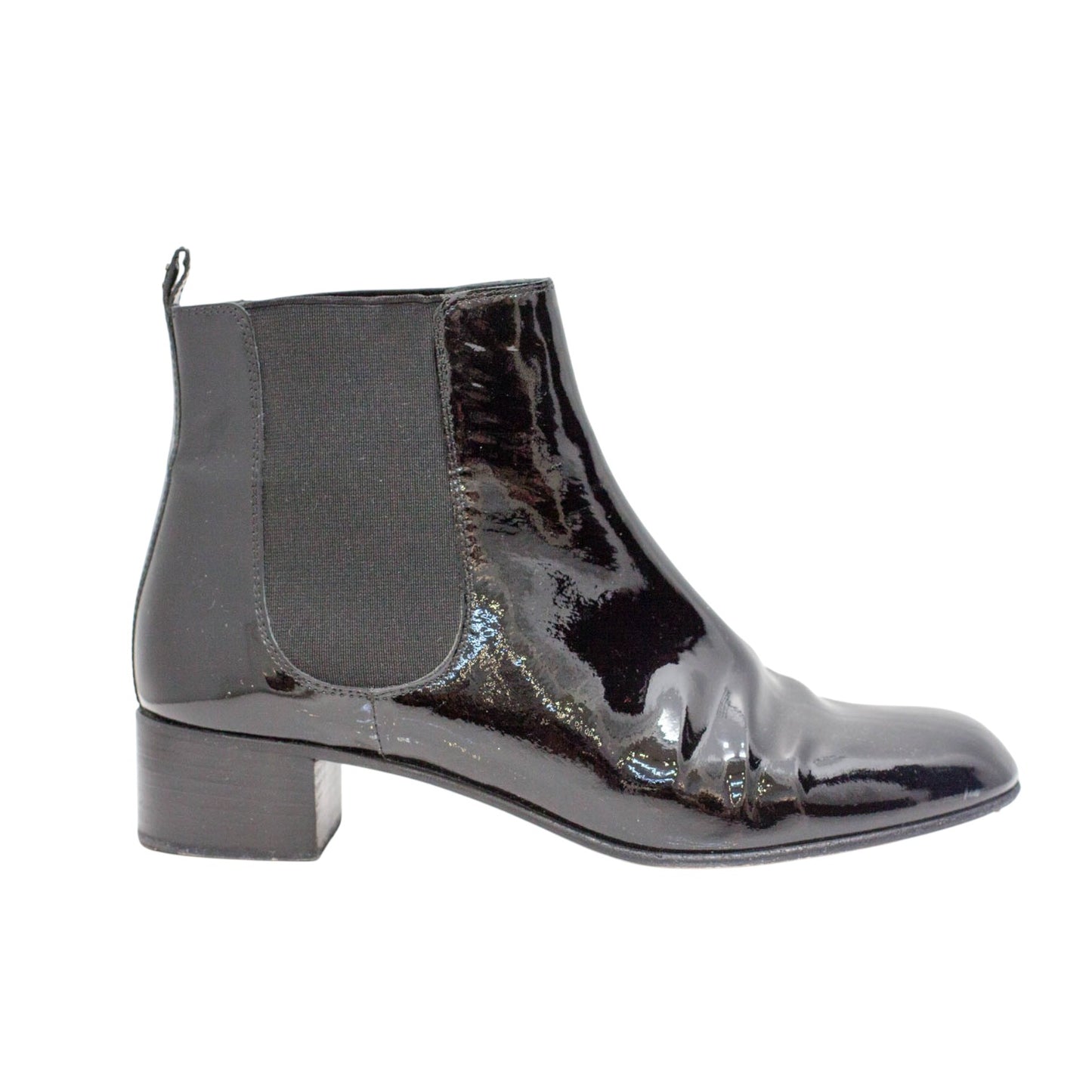 Pre-Owned Chanel Patent Leather Boots (9.5)