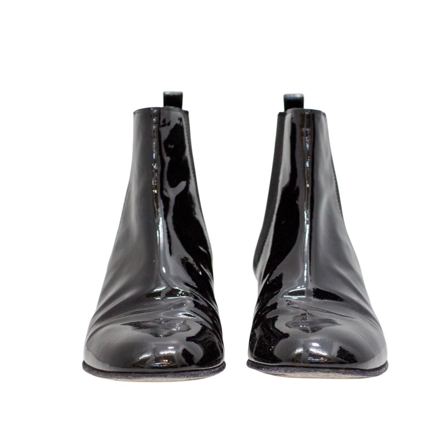Pre-Owned Chanel Patent Leather Boots (9.5)