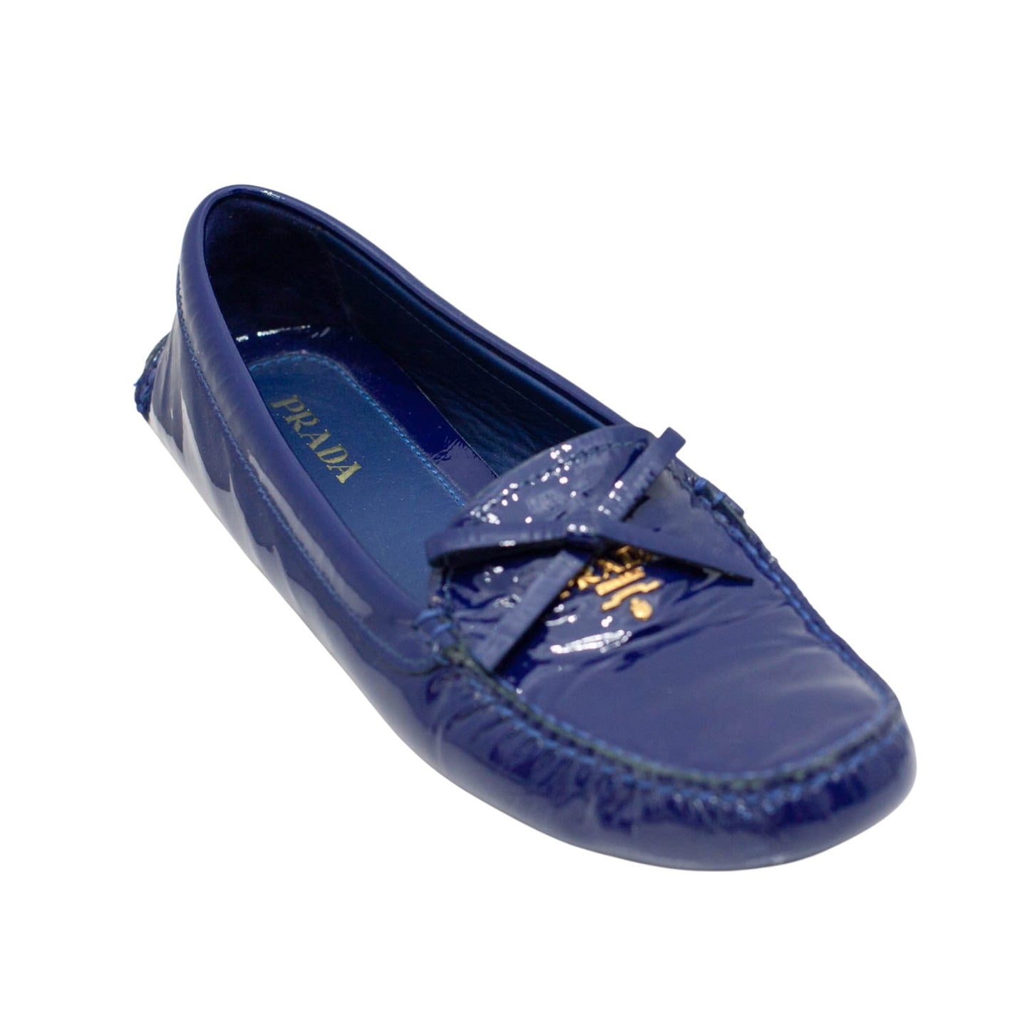 Pre-Owned Prada Patent Leather Loafers (40)