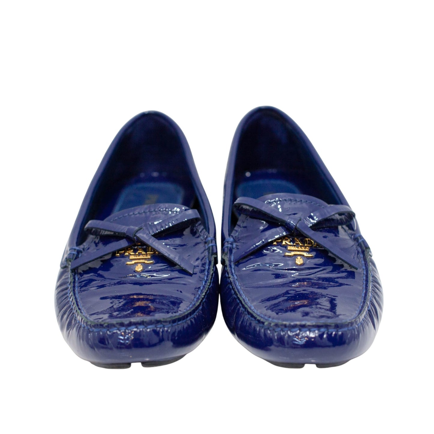 Pre-Owned Prada Patent Leather Loafers (40)